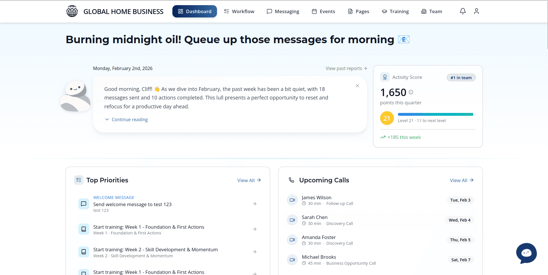 Global Home Business Dashboard